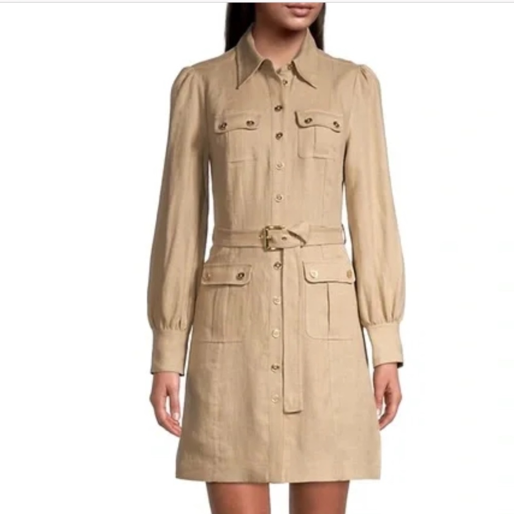 Michael Kors Long Sleeve Utility Dress NWT